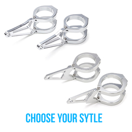 Custom Headlight Brackets - Silver