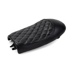 Motorcycle Seat - Diamond Stitch Sportster Black / White