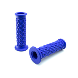 Diamond Cafe Racer Grips - Blue