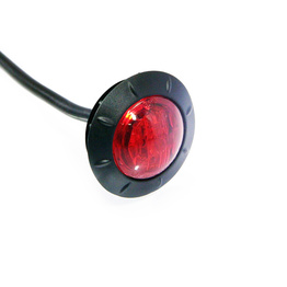 Round Flush Mount LED Tail Stop Light - Red lens