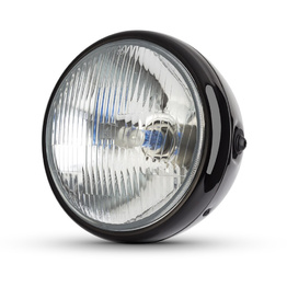 7.7 Classic Metal Headlight - Gloss Black 