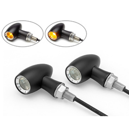 LADZ Aluminium Mini LED Indicators - Matte Black / Silver