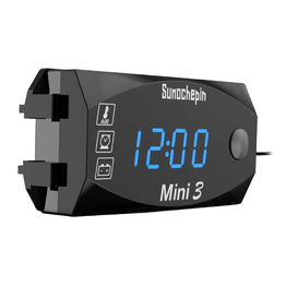 3 in 1 LED Time Voltage Temperate Display