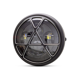 7.7" Multi Projector Headlight with Anarchy Grill - Matte Black
