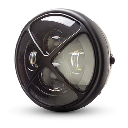 7.7" Multi Projector Headlight with Cross Grill - Matte Black