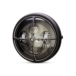 7.7" Multi Projector Headlight with Cross Hairs Grill - Matte Black