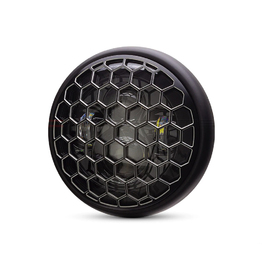 7.7" Multi Projector Headlight with Honeycomb Grill - Matte Black