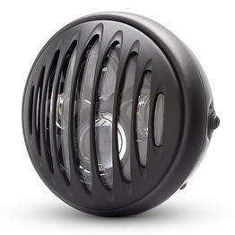 7.7" Multi Projector Headlight with Prison Grill - Matte Black