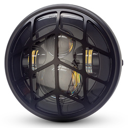 7.7" Multi Projector Headlight with Spyder Grill - Matte Black