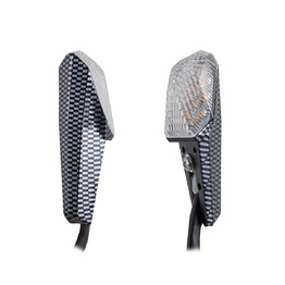 License Plate LED Indicators - Carbon Style