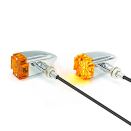 Maltese Cross Alloy LED Indicators - Chrome