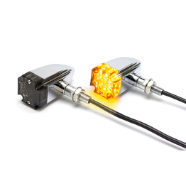 Maltese Cross Alloy LED Indicators Smoked Lens - Chrome
