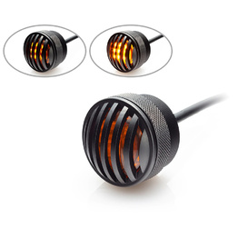 Matte Black Mini Flush Mount Prison Grill LED Indicator