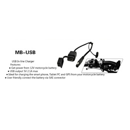 Motobatt Inline USB Charger