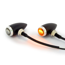 Micro Bullet LED Indicators - Matte Black / Chrome