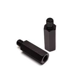 Pair Black Mirror Risers - 10 mm Left and Right Turn