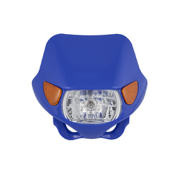 Halogen Motocross Headlight with Indicators - Blue