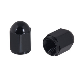 Nut Style Valve Caps - Black