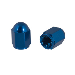 Nut Style Valve Caps - Blue