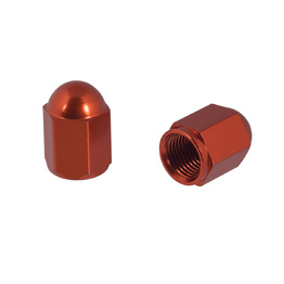 Nut Style Valve Caps - Orange