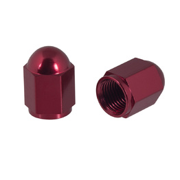 Nut Style Valve Caps - Red