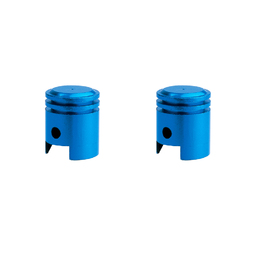 Pair Piston Valve Caps - Blue