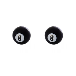 Pair 8 Ball Valve Caps - Black