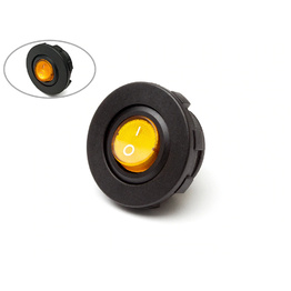 Flush Mount 12V LED On/Off Switch - Orange