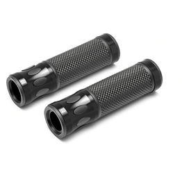 Oval Cut Aluminium Grips - Black