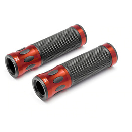 Oval Cut Aluminium Grips - Dark Orange