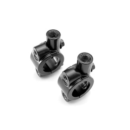 Pair of 8mm Alloy Handlebar Mirror Mounts - Black