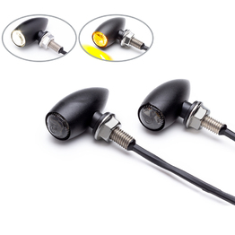 Proton Black Micro Aluminum Integrated Daytime Running Lights / Indicator Lights