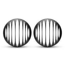 PAIR 7" Metal Prison Bar Grill - Black Contrast Cut