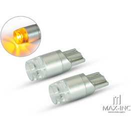 Pair T10 W5W 12V LED Projector Bulb - Amber