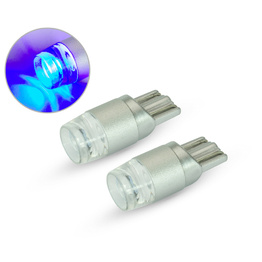 Pair T10 W5W 12V LED Projector Bulb - Blue