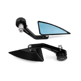 Black Aluminium Razor Bar End Mirrors
