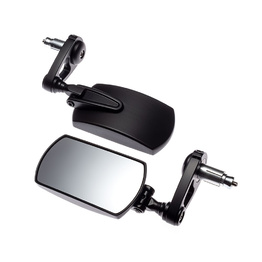 Matte Black Rectangle Twist Bar End Mirrors