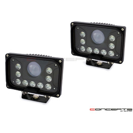 Pair Rectangle LED Bottom Mount Headlights