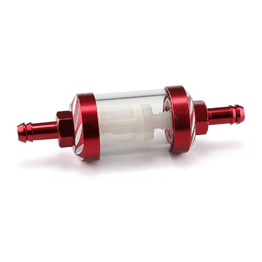 5/16" Inline Glass Fuel Filter - Red