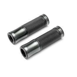 Retro Aluminium Grips - Gun Metal Grey