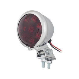 Small Round LED Brake Light - Chrome