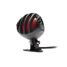 Round Prison Grill LED Rear Light - Matte Black