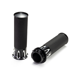 Black Contrast Cut Rocco Aluminium Grips - 25mm