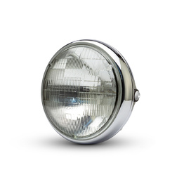 7.7" Shorty Metal Headlight - Chrome