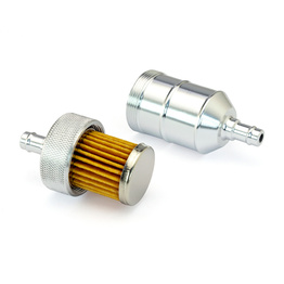 Silver Anodized CNC Machined Aluminum Fuel Filter