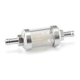 5/16" Inline Glass Fuel Filter - Silver