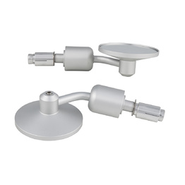 Somerset Motorcycle Bar End Mirrors - Silver