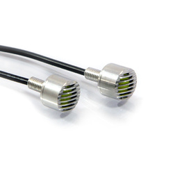 Micro Grill Bolts With White LED - Silver