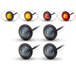 Round Flush Mount LED Light Set - Smoked Lens
