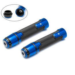 Sports Aluminium Grips with Bar Ends - Blue